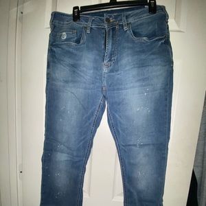 LIKE NEW BUFFALO DAVID BRITTON MENS SLIM STRAIGHT STRETCH JEANS SIZE 34W 30L